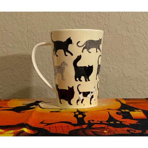 Dunoon Roaming Free Kate Mawdsley Fine Bone China Cat Mug Made In England NEW - Picture 2 of 6